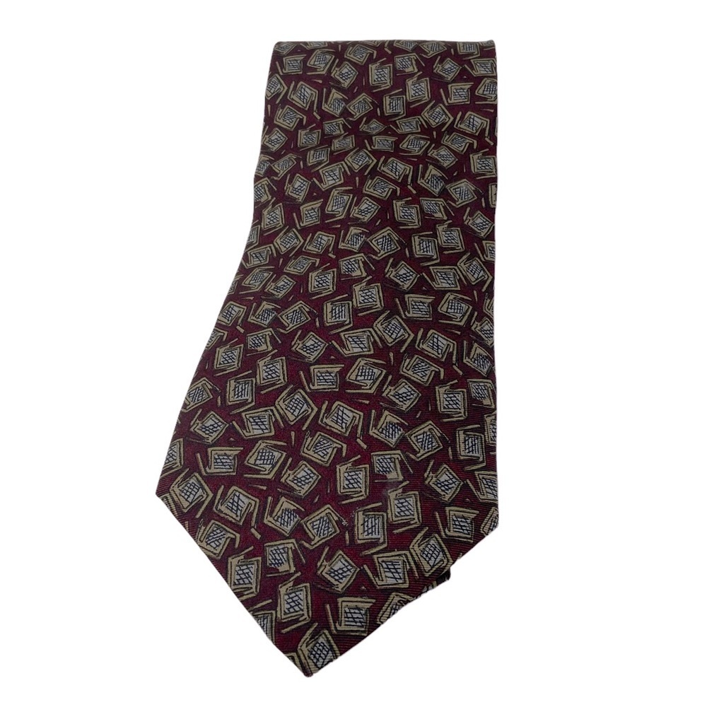 Calvin Klein Men’s Necktie Burgundy and Green